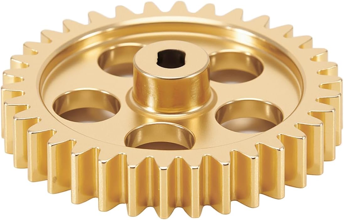 INJORA Brass Transmission Main Gear with Motor Pinion for Buggy Losi Micro-B/Micro-T, 13/34T