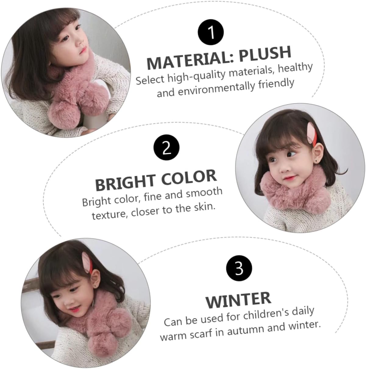 Scarf Faux Fur Neck Warm Scarves for Women Bonnet Winter Scarves Warm Neckerchief Cross Tie Collar