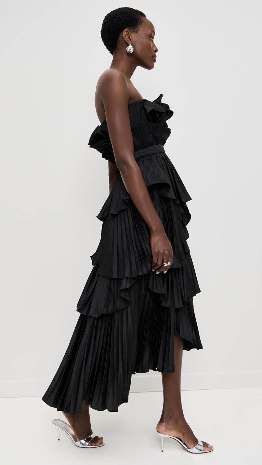 AMUR Women's Judah Scallop Pleated Dress - Image 4