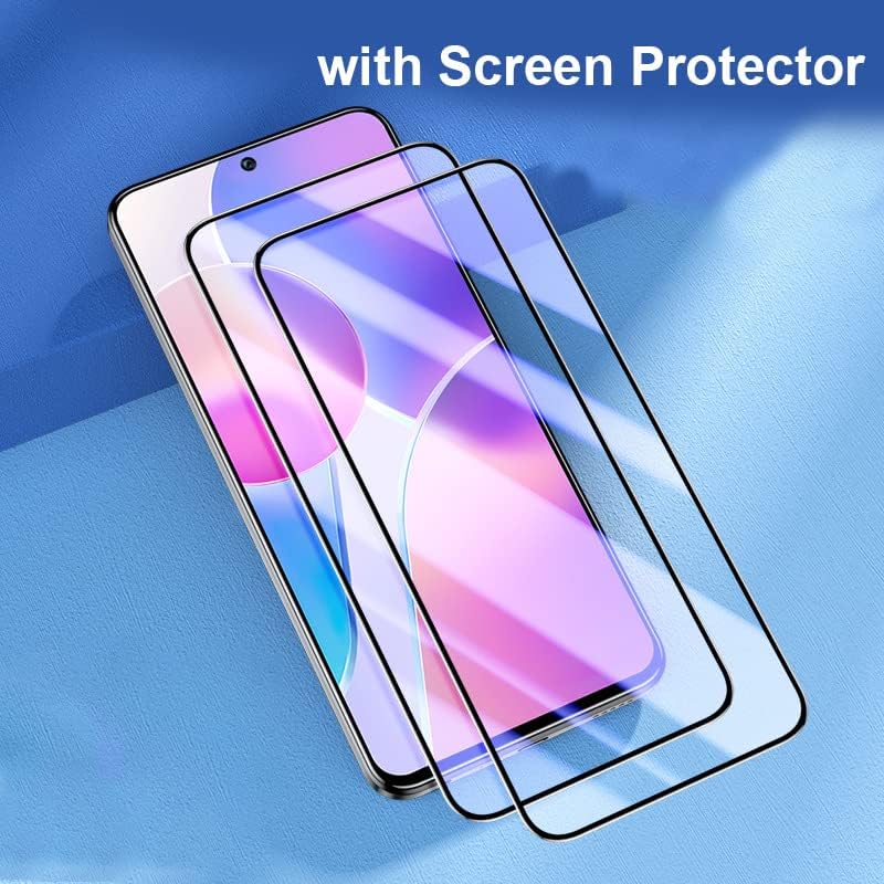 Miniatura 2 de QUIETIP Funda compatible con Xiaomi Redmi Note 12S con protector de pantalla, TPU + policarbonato duro a prueba de golpes, anillo magnético para