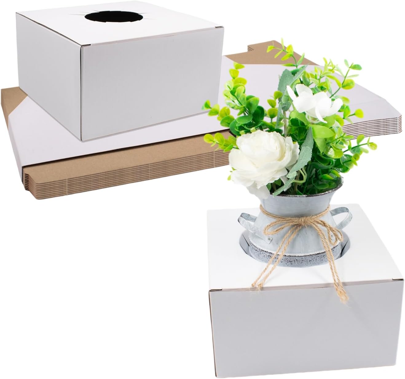 10 PCS Flower Delivery Boxes, Cardboard Vase Transportation Cases