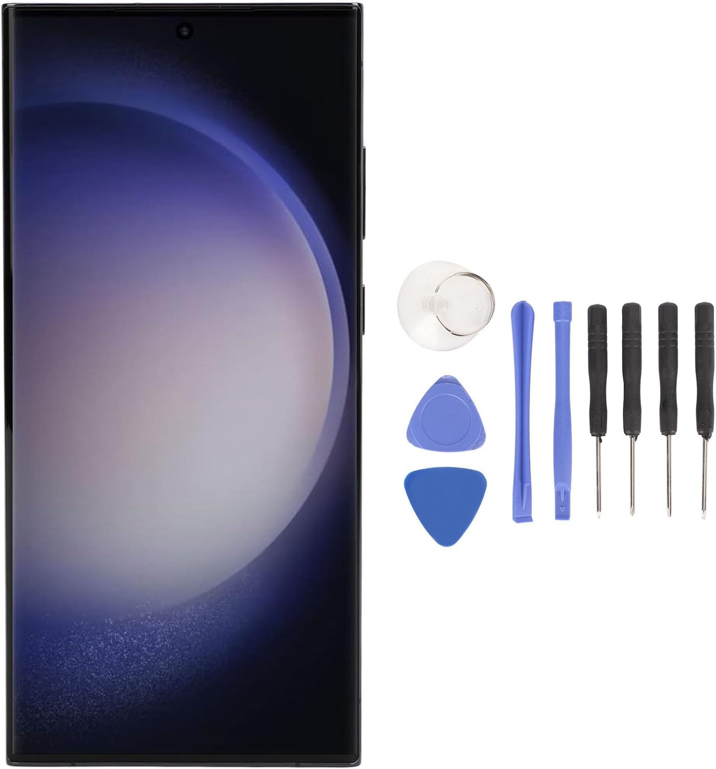 Goshyda Phone Screen Replacement for S23 Ultra 5G, Touch Digitizer Display Screen Assembly with Repair Tools, for SM S918B EU International Versios (Electric Black)