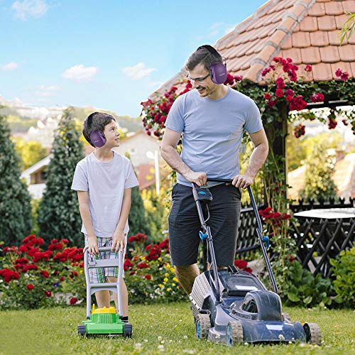 Noise Reduction Ear Muffs For Hunting, Shooting Ear Protection Headphones Fits For Adults To Kids Hearing Protection Ear Muffs Noise Cancelling Ear Protector (Purple） #TOP3