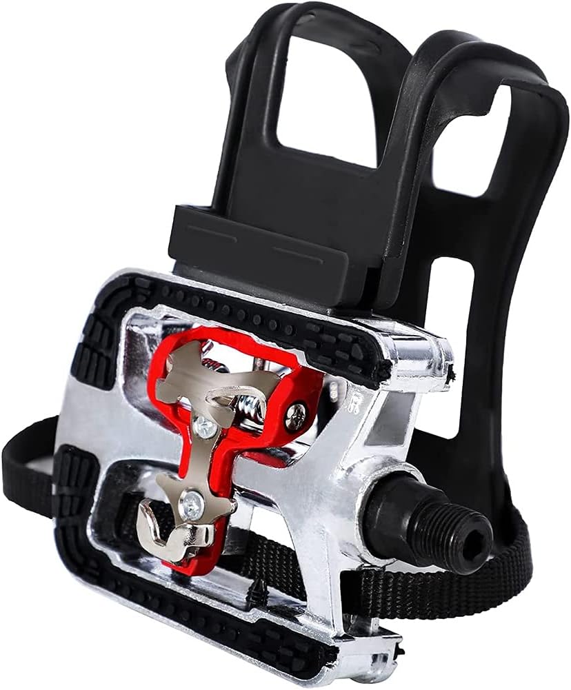 FRGMNT Pedale SPD, Keile mit Zehenkäfigen, Clips und Riemen für Spin