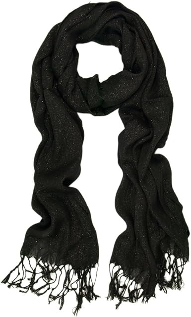 black glitter scarf