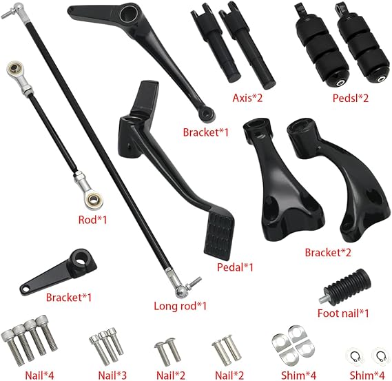Motorcycle Forward Controls Complete Kit Pegs Levers Linkages For Harley 2004-2013 Sportster XL1200 XL 883 Forty-Eight Roadster Nightster Superlow Iron 883