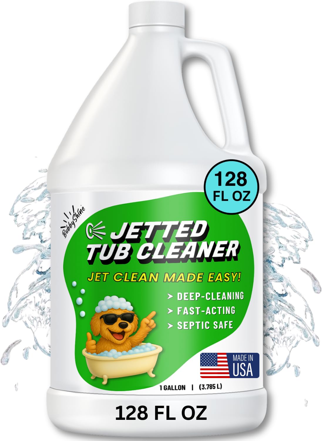 Jetted Tub Cleaner for Whirlpool Jacuzzi Baths Deep Jet Line Pipe Flush Formula Removes Yuck Buildup Residue Heavy