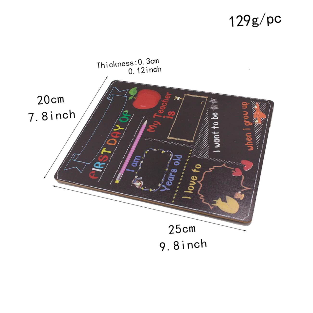 ARTIBETTER 3 Set Lavagna Doppia Per Primo Scuola Decorazione Per Milestone Scolastici Lavagna Riutilizzabile Con Messaggi Personalizzati Per Casa E Scuola 2 Pezzi*3