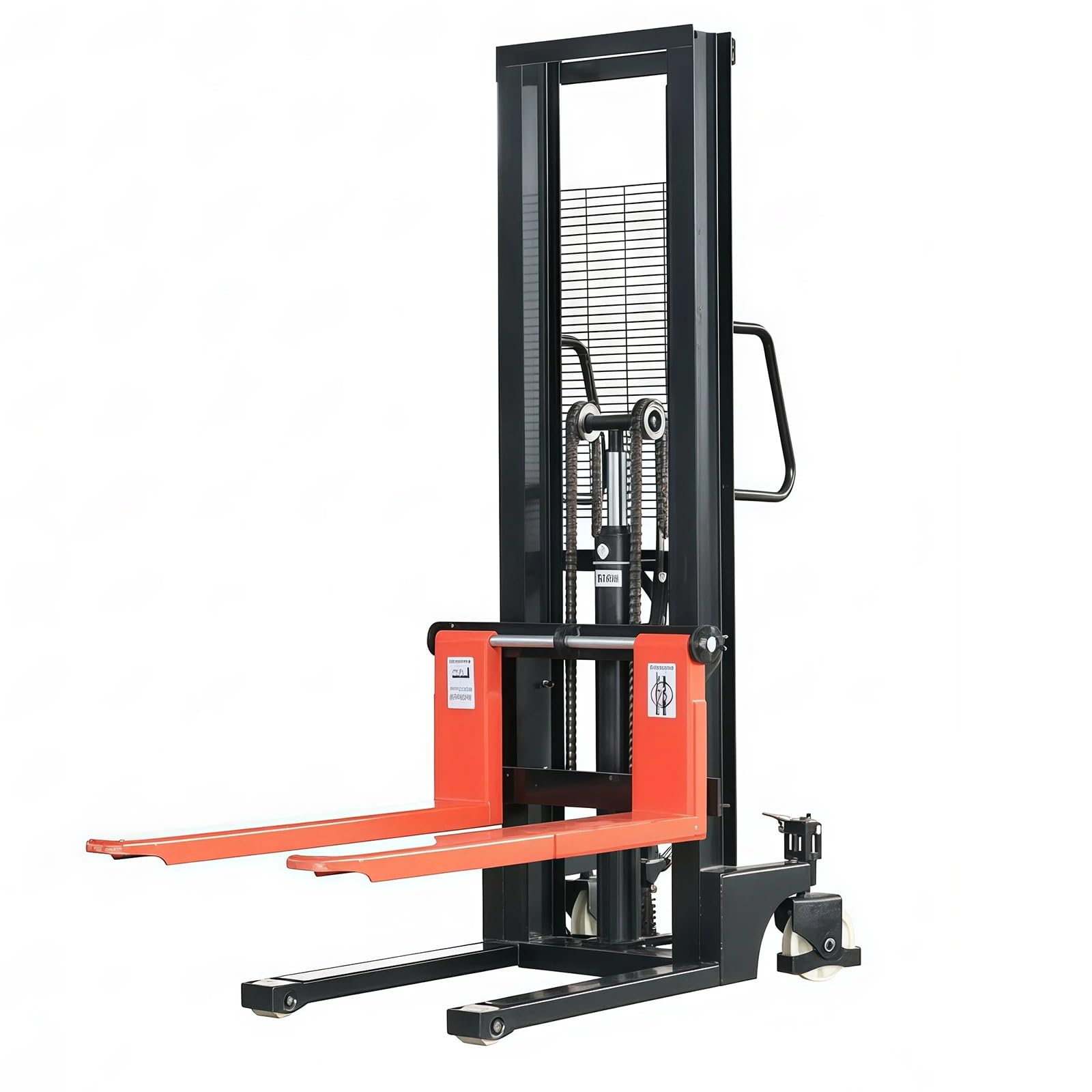 Xumh2024-3 Adjustable Fork Pallet Truck Heavy Duty Manual Stacker 3000kg 115cm Fork Double Beam Mast for Warehouse
