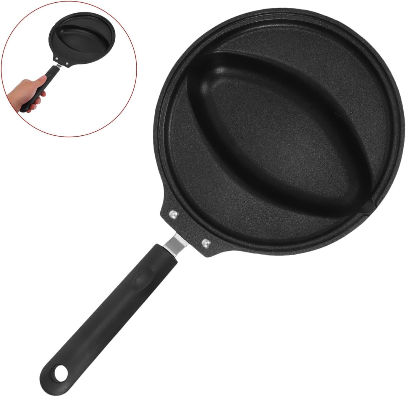 KICHOUSE Egg Frying Frying Non-stick Saucepan Iron Material Easy to Use Home Saucepan for Omelet Rice