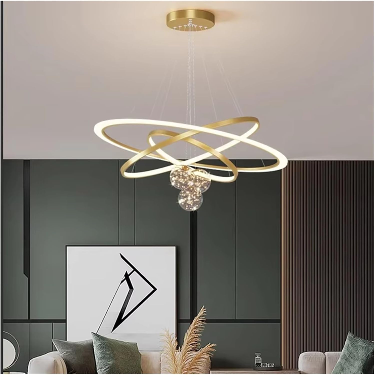 Modern Home Decor Ring Led Lights Pendant Light Lamps for Living Room Chandeliers Dining Hanging Indoor Lighting,Indoor Illumination