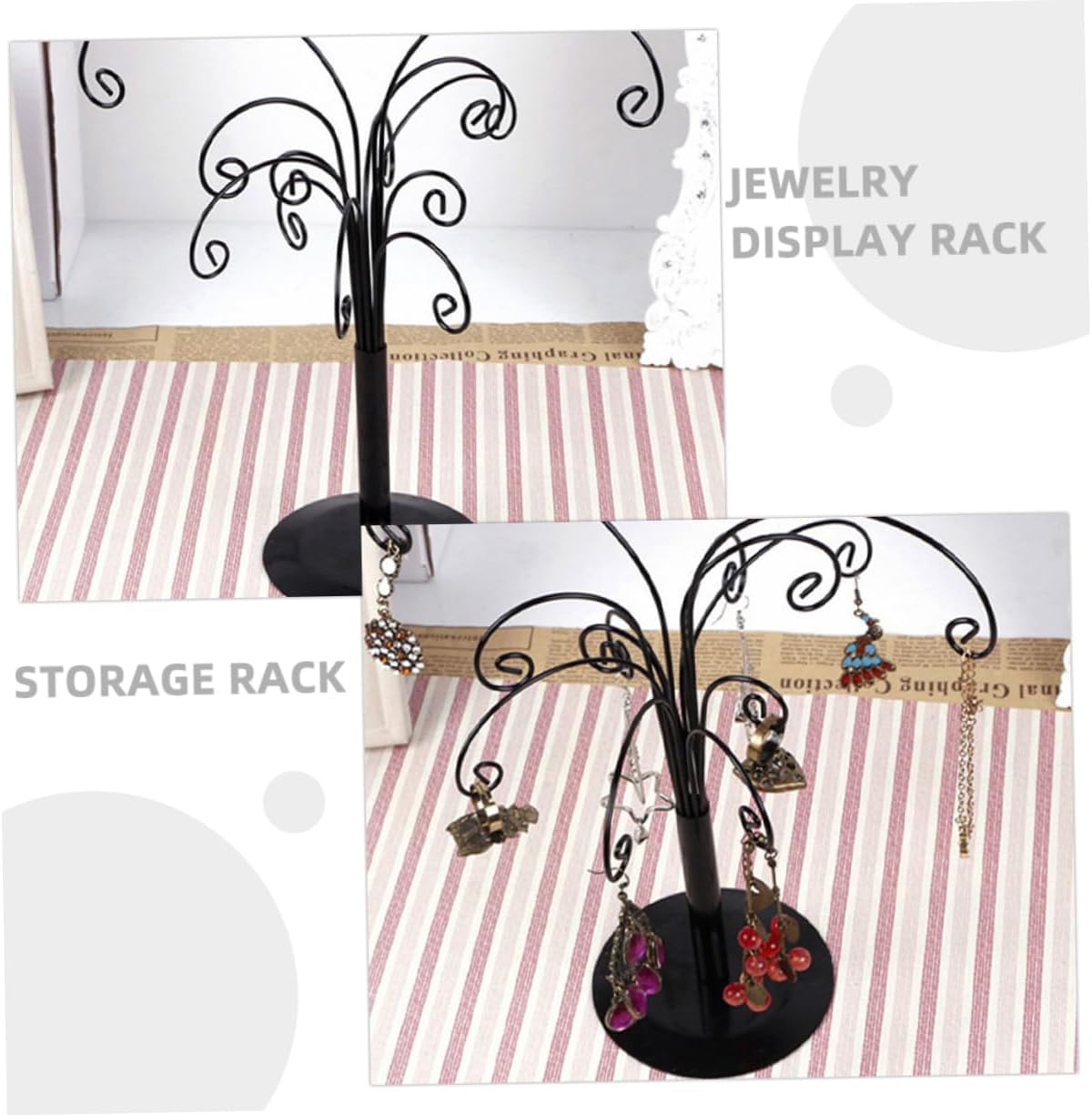 PRETYZOOM Earrings Display Stand Jewelry Organizer Earrings Rack Earrings Holder Earrings Display Storage image 2