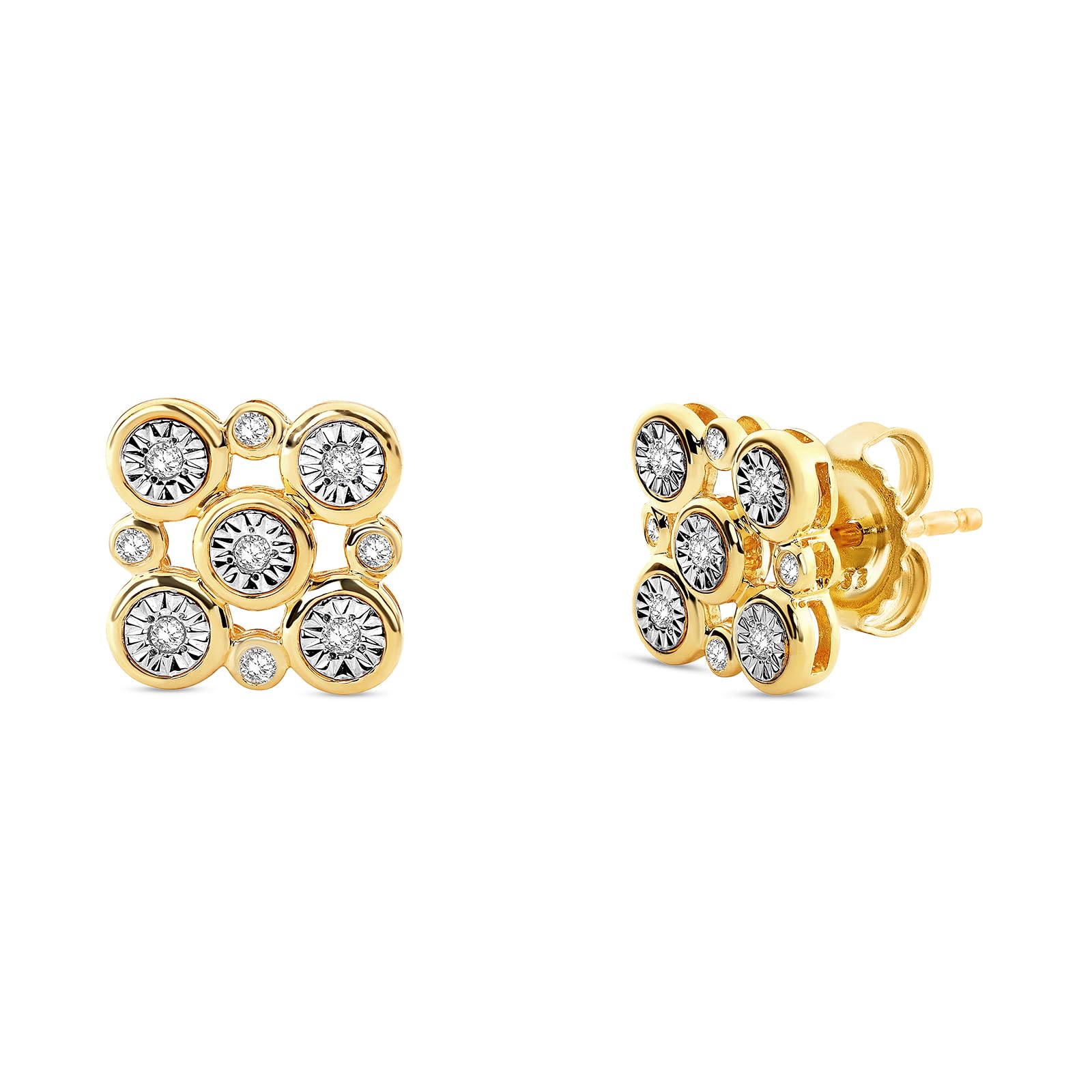 Lab Grown Diamond Earrings | 14KT Gold Plated 925 Sterling Silver | SI Clarity F-G Color | SGL Certified | Fine Jewellery | Gifts for Women & Girls-image-17