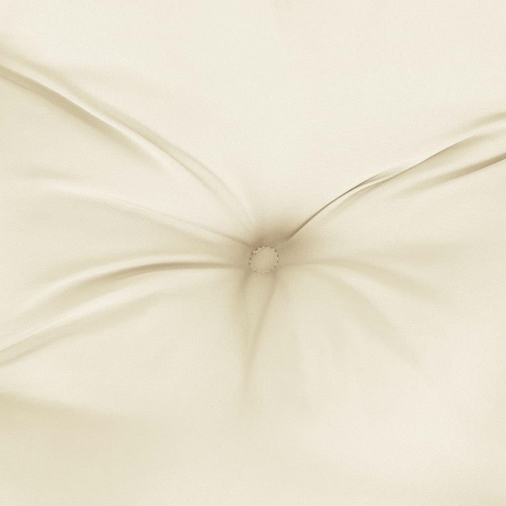 vidaXL Pallet Cushion Cream 100% Polyester 23.6 x 15.7 x 4.7 in