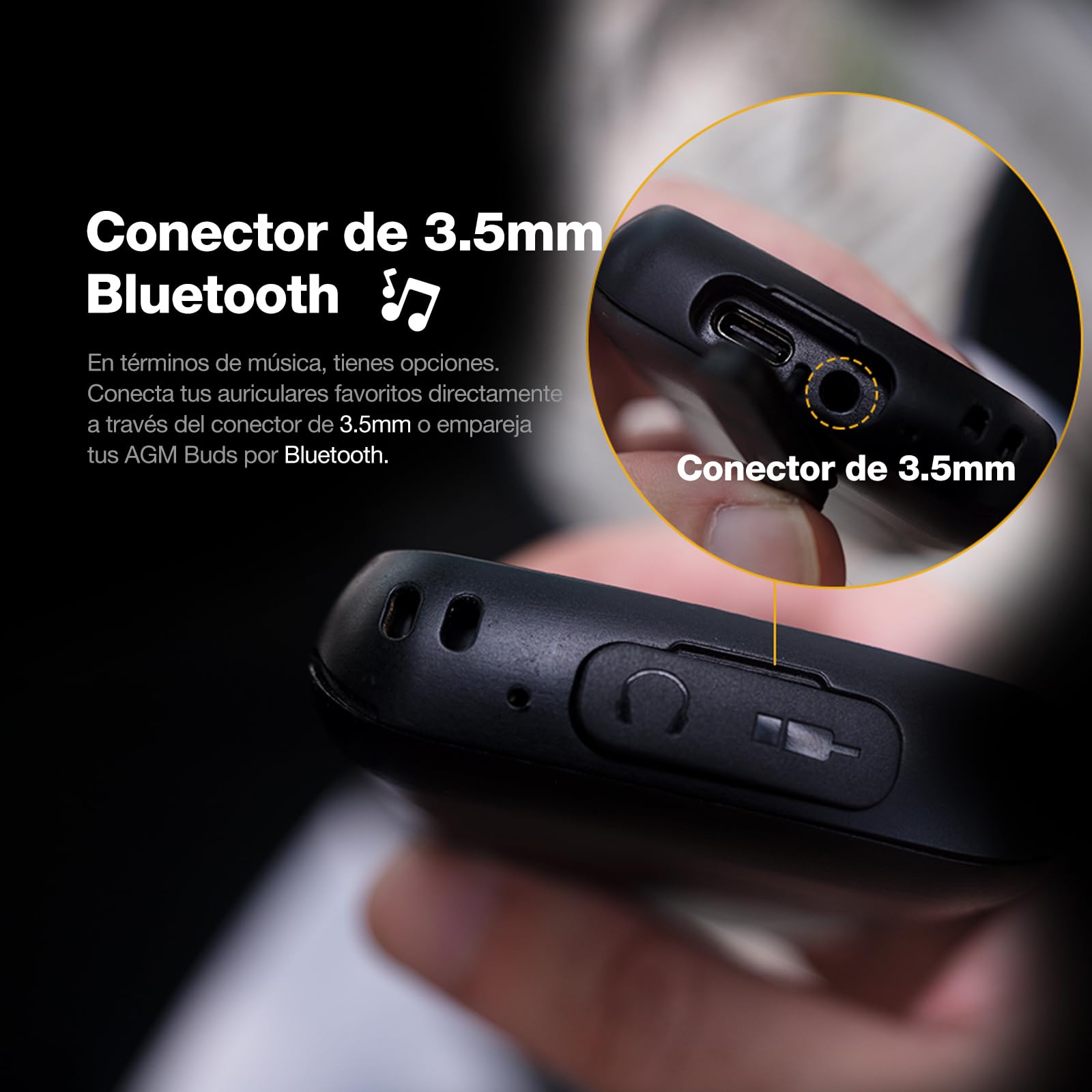 AGM M9 Teléfono móvil sin contrato, pantalla a color de 2,4 pulgadas, robusto, batería de 1000 mAh, (IP68), resistente a golpes, teclas de construcción, linterna, Dual SIM, teléfono con teclas – Negro