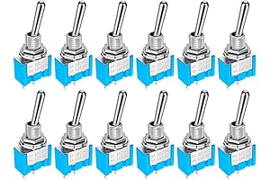 12 Pack SPST Mini Toggle Switches (On/Off)