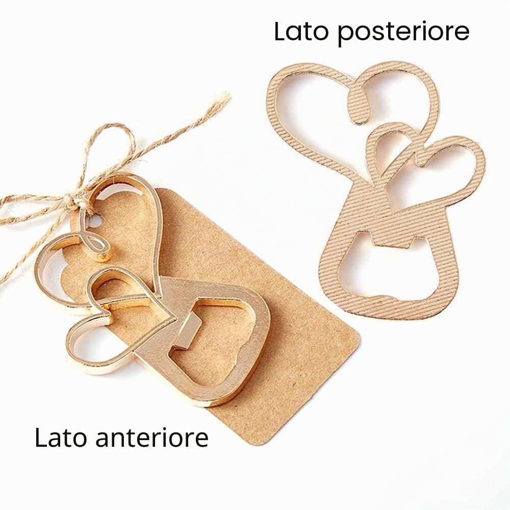 Awtlife 30 apribottiglie a forma di cuore con etichette e biglietti trasparenti per feste di matrimonio, regali di Natale