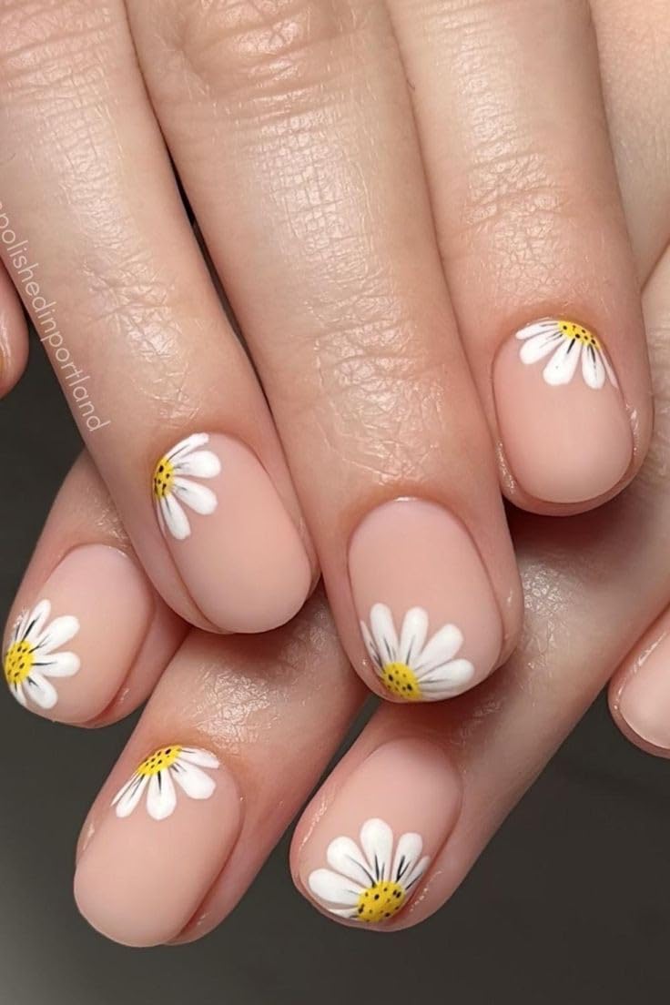 Artificial Nails: Glossy Nude With Floral/Shape Square (Set of 12 with nail glue, nail file, cuticle pusher, cleaning wipe)-image-39