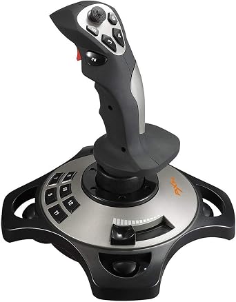 PC Joystick, YF2009 USB Gaming Controller with Vibration Feedback and Throttle, Wired Flight Stick for PC Computer Laptop