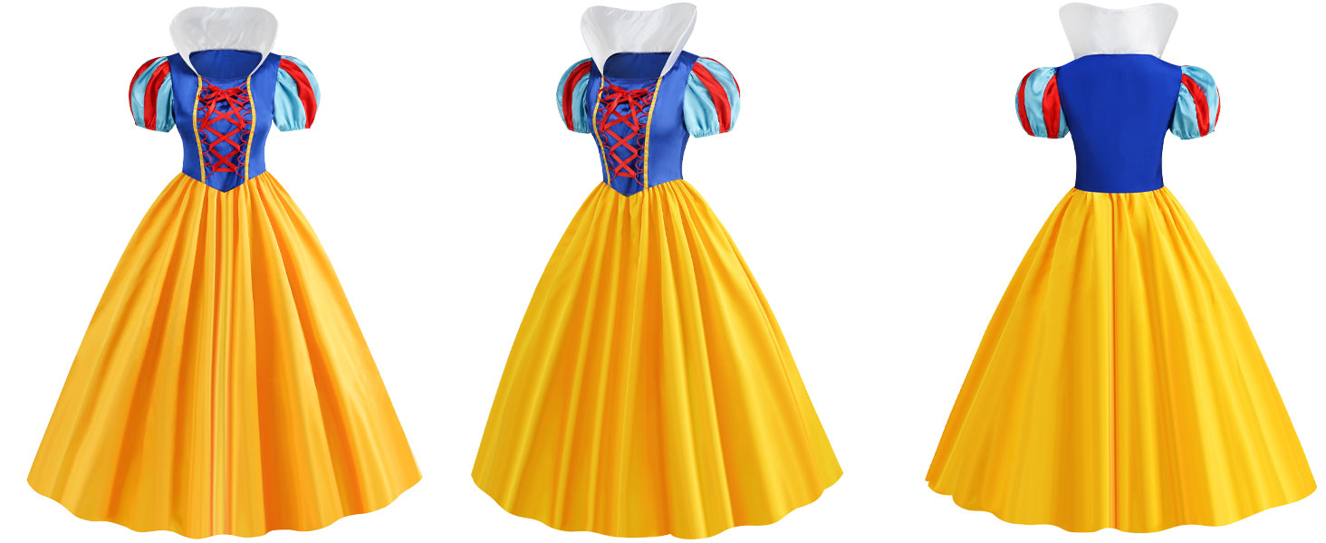 Amazon.com: WISHTEN Princess Costume for Women,Adults Princess Dress with  Headband, Halloween Costume Cosplay Dress Up Outfit (Small) : Clothing,  Shoes & Jewelry