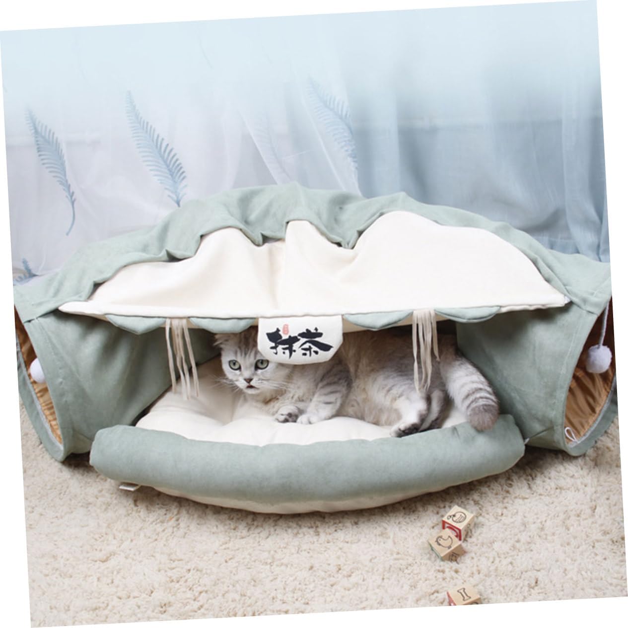Yardwe Nest Kitten Toys for Indoor Cats Cat Bed Tunnel Interactive Pet Playing Tube Collapsible