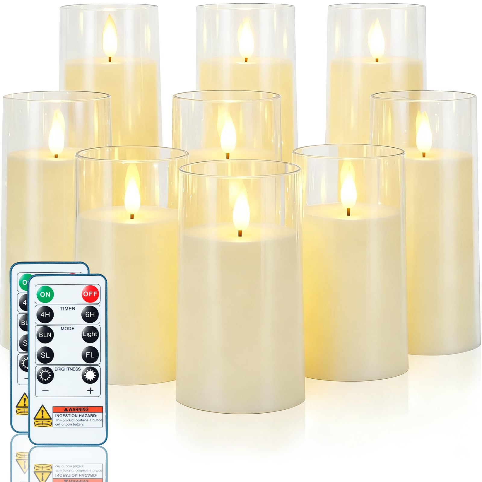 Photo 1 of Homemory Flickering Flameless LED Candles with Remote