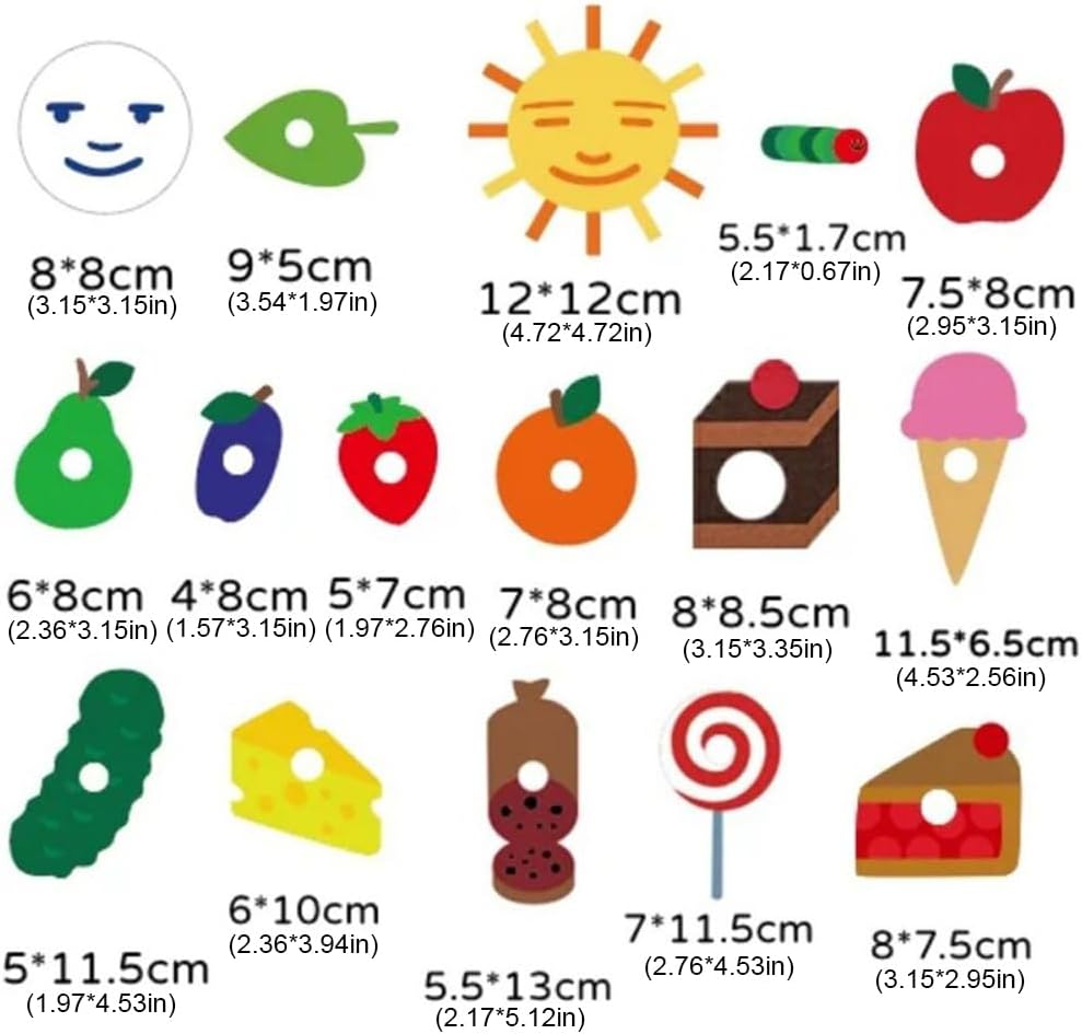 The Very Hungry Caterpillar Toys – 34 Pcs Felt Story Set & 50 Pcs Hungry Caterpillar Stickers for Toddlers, Preschool Learning & Classroom Activities