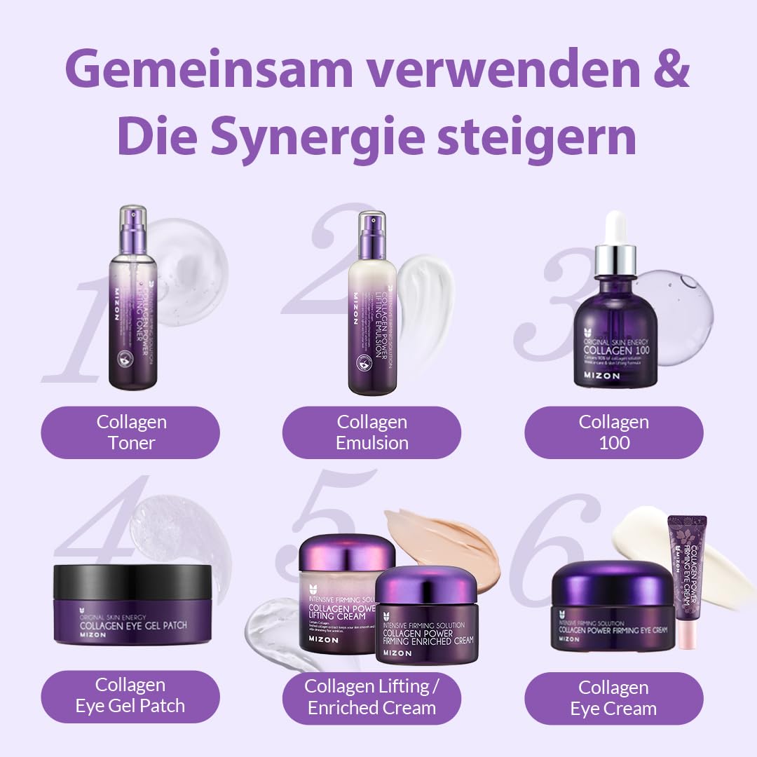 [MIZON] COLLAGEN 100 (30 ml) Koreanische Hautpflege – Straffendes Kollagenserum mit Adenosin & Peptiden – Anti-Aging Pflege für empfindliche Haut – Feuchtigkeitszufuhr – Natürliche Inhaltsstoffe