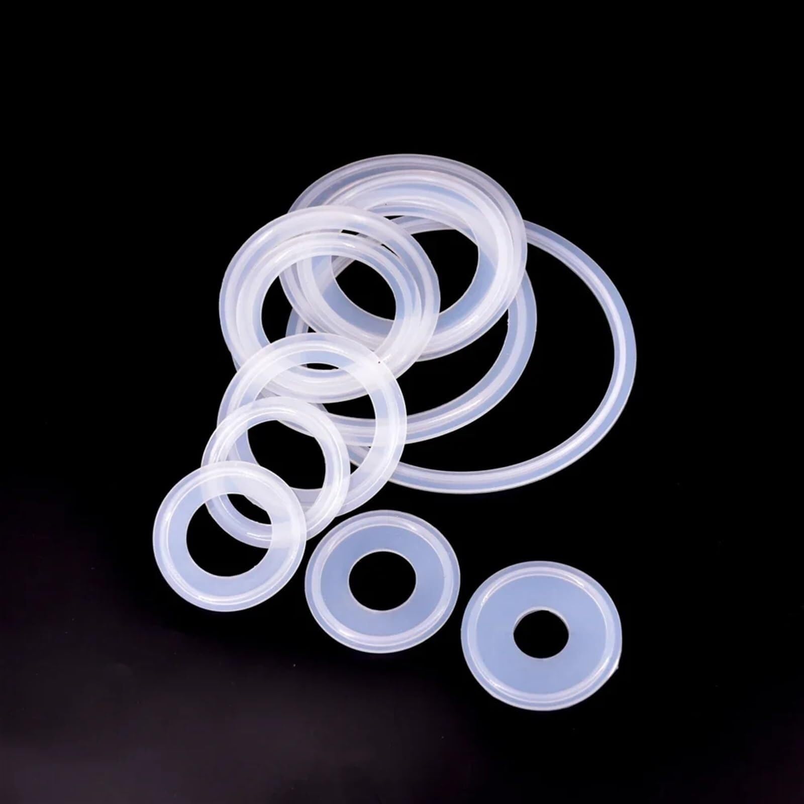 5 pièces 1/2 "3/4" pince sanitaire Silicone joint d'étanchéité bande joint torique,Matériau Fiable(180x200mm)