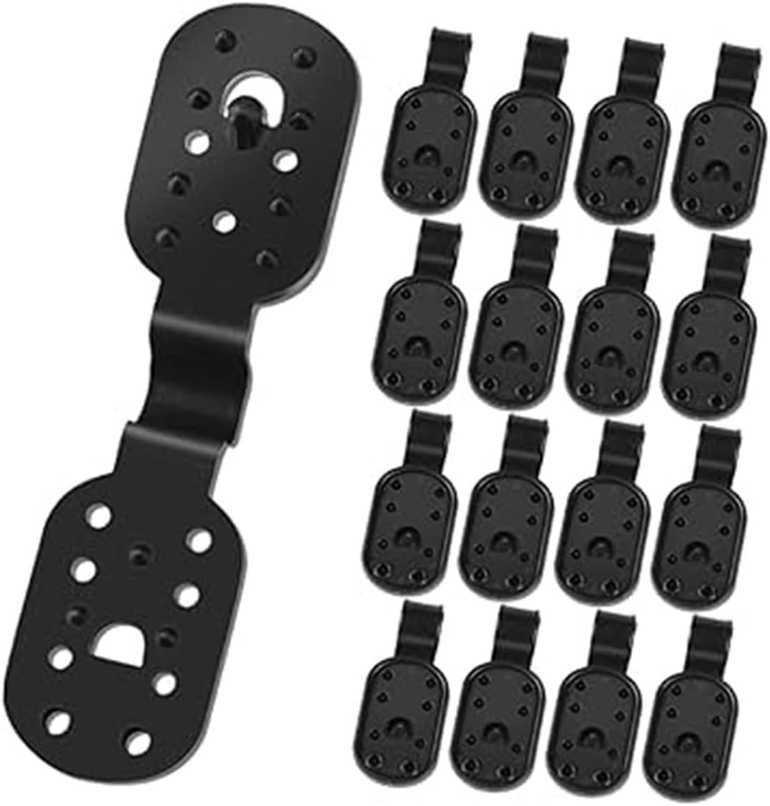 Shade Cloth Clips 200pc Black Plastic Windproof Lock Grip for Secure Outdoor Shade and Awning Installation for Garden Patio Awning Mesh Fabric