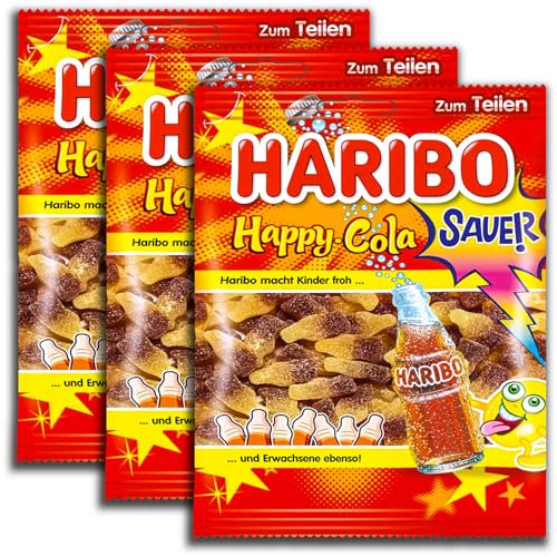 3 er Pack Haribo Happy-Cola sauer 3 x 175g