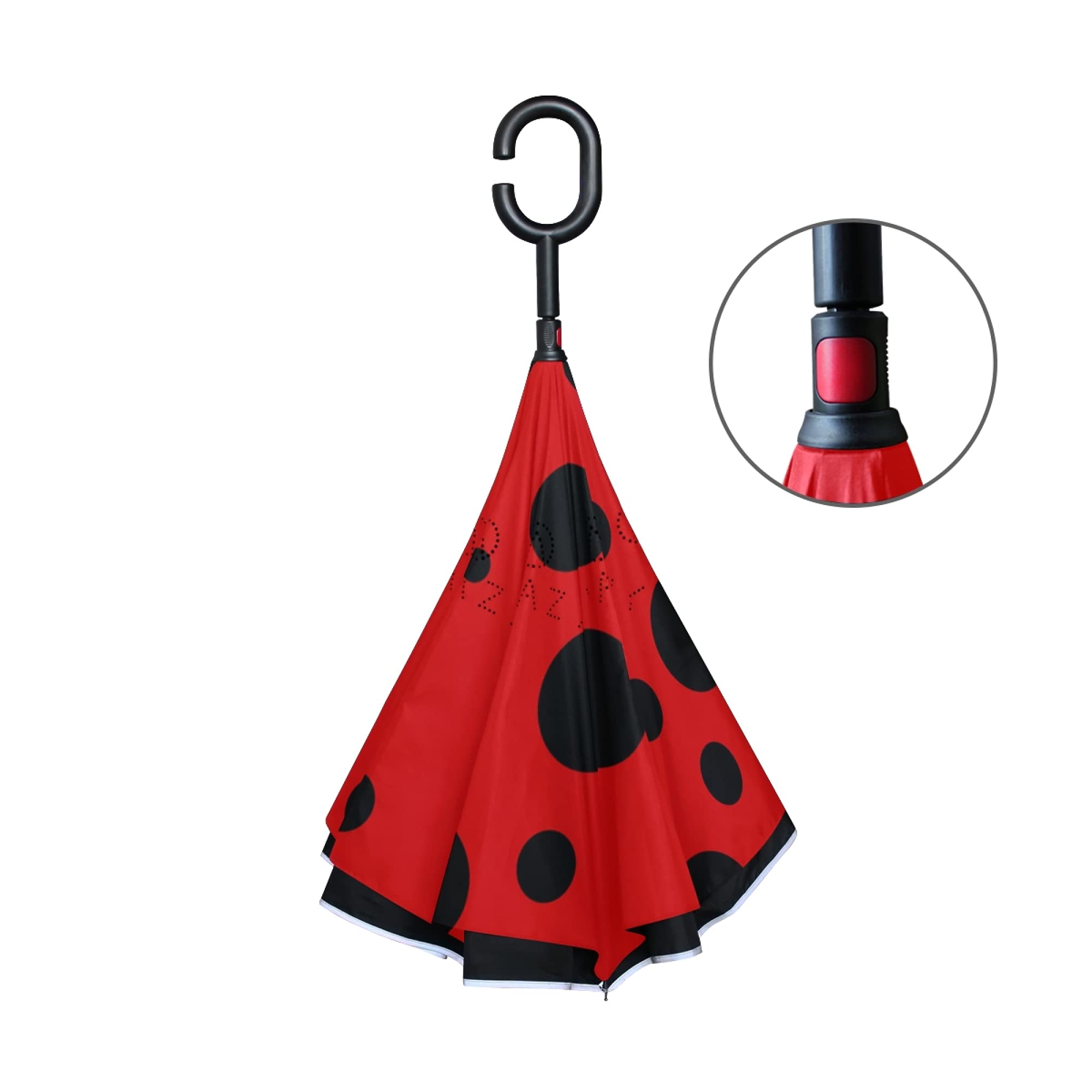 Amazon.com: MRMIAN ALAZA Lack Ladybug Polka Dot Red Windproof