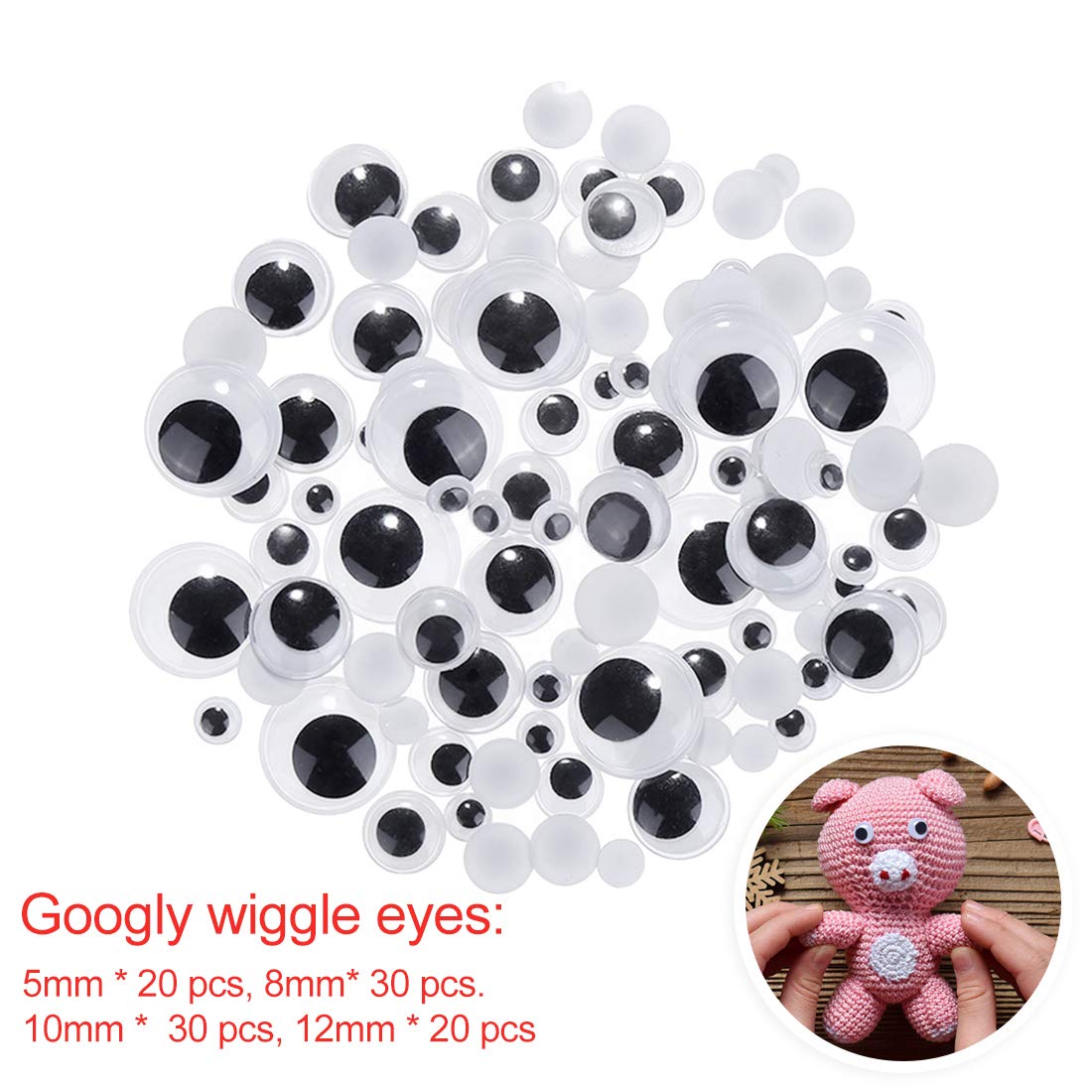 150 Cures-Pipes Chenilles + 100 Pompons + 100 Yeux Mobiles - Kit Loisirs Créatifs Pour Enfants