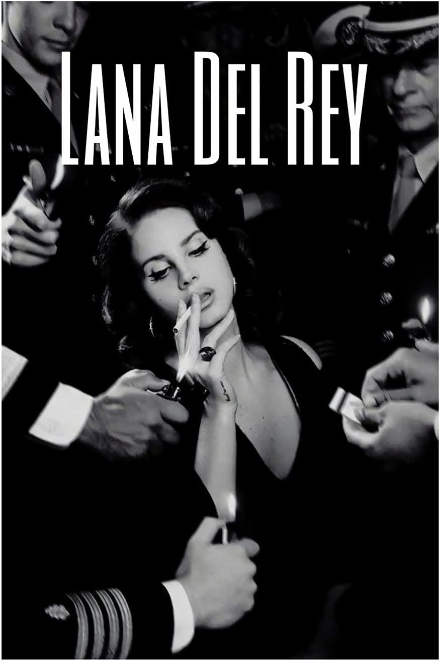 Ukeclvd Malena Movie Poster Lana Del Rey Family Decorative Painting Wall Art Canvas Posters Gifts 12x18 inch No Frame