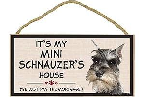 Wood Breed Decorative Mortgage Sign, Mini Schnauzer
