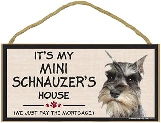 Imagine This Wood Breed Decorative Mortgage Sign, Mini Schnauzer