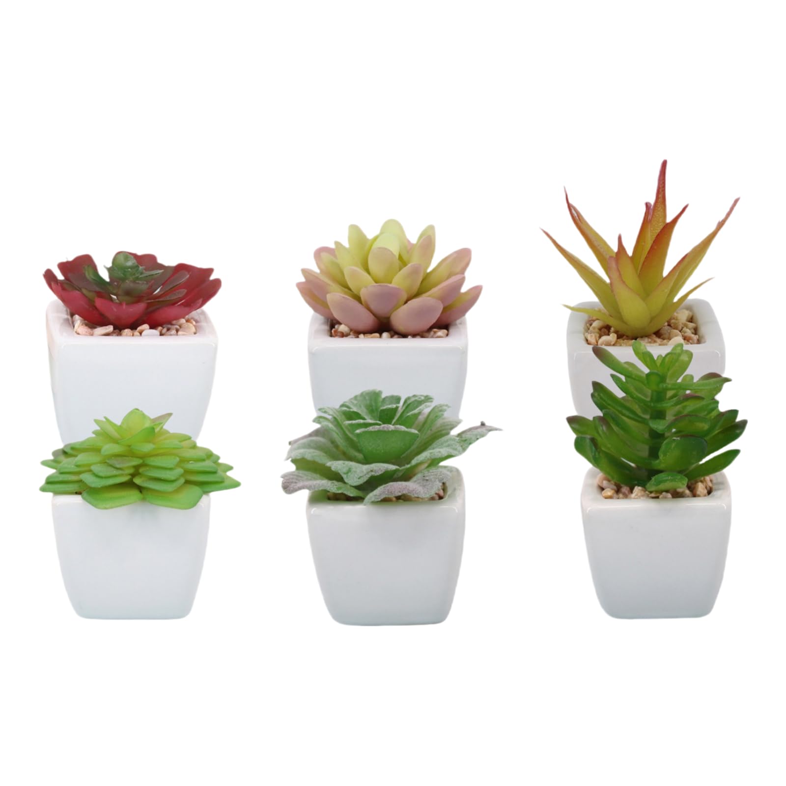 Plante artificielle sans arrosage pour decoration maison lot 6 mini pots