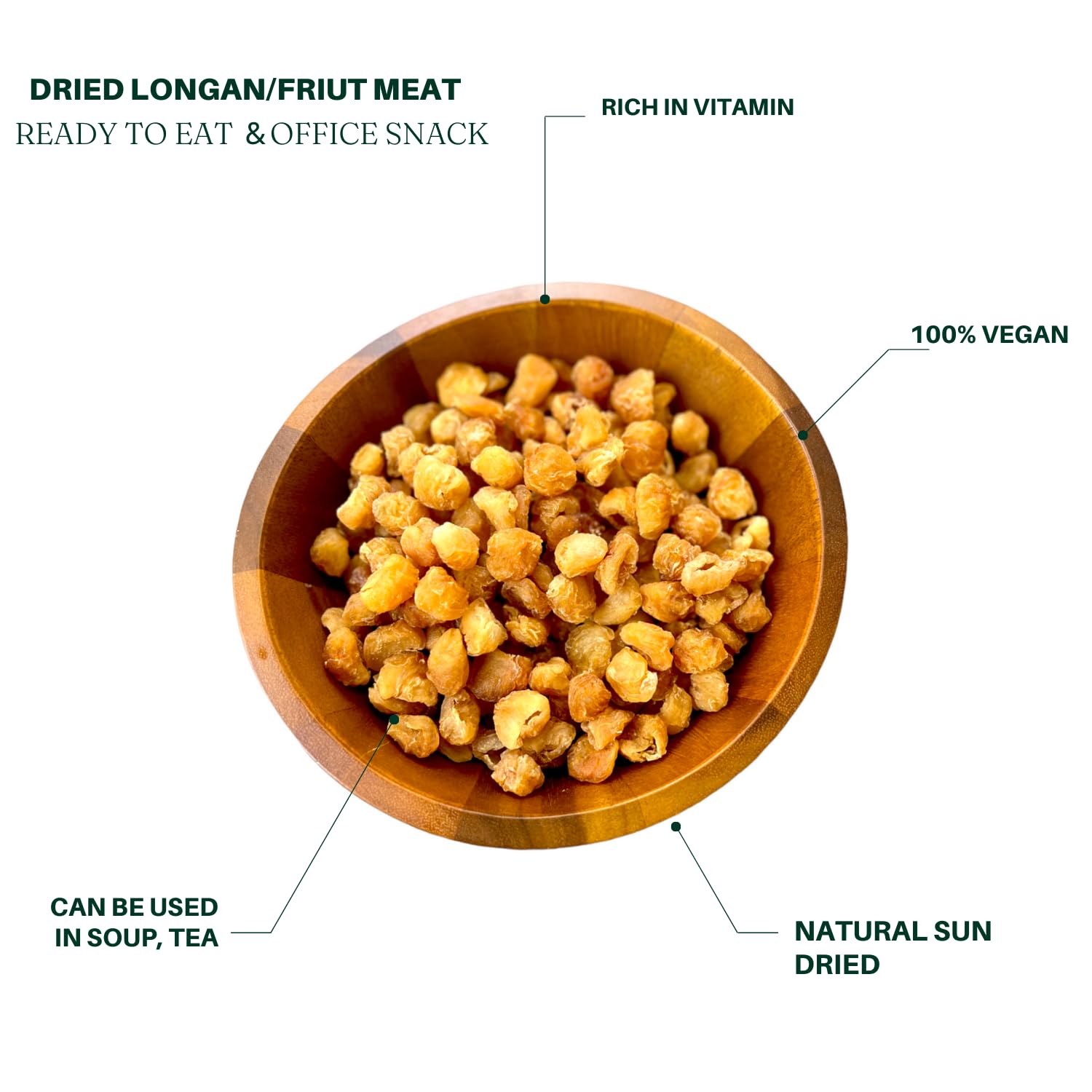 Royal Seafood USA Premium Dried Longan from thailand,100% fruit Meat, 泰国顶级桂圆肉 桂圆 1lb