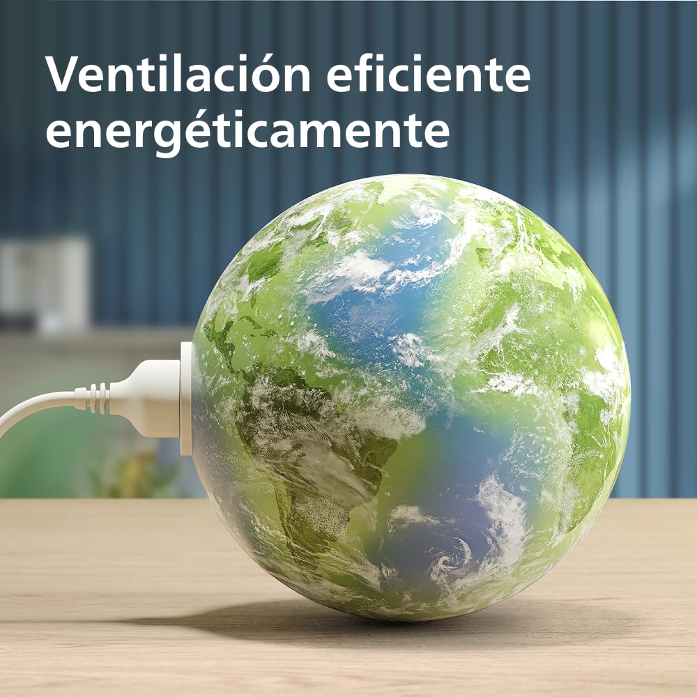 PHILIPS Ventilador de Pedestal Serie 1000 - Potente y Silencioso, 38 dB, Altura Ajustable, Inclinable y Giratorio, Temporizador, Blanco (CX1220/00)