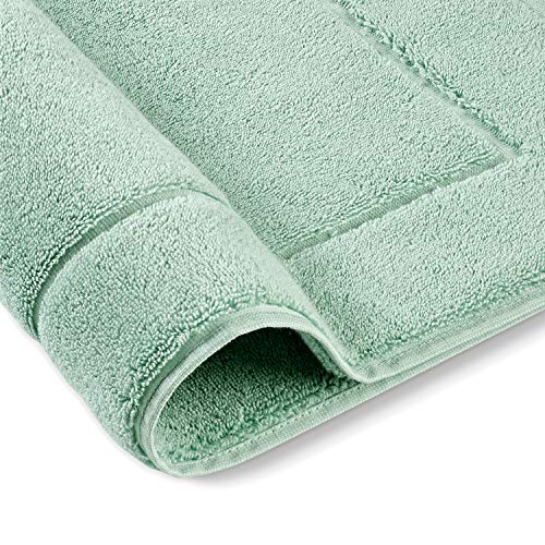 Melunda Badematten Hotel Duschvorleger - 50x70 cm Opalgrün - Rahmen- Badteppich Badezimmerteppich, Duschvorleger… – Bild 5