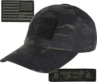 Condor Multicam-Black Tactical Patch & Hat Bundle (2 Patches + Hat)