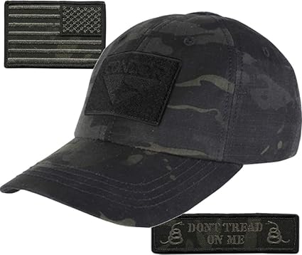 Condor Multicam-Black Tactical Patch & Hat Bundle (2 Patches + Hat)