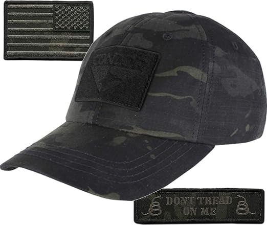 Condor Multicam-Black Tactical Patch & Hat Bundle (2 Patches + Hat)