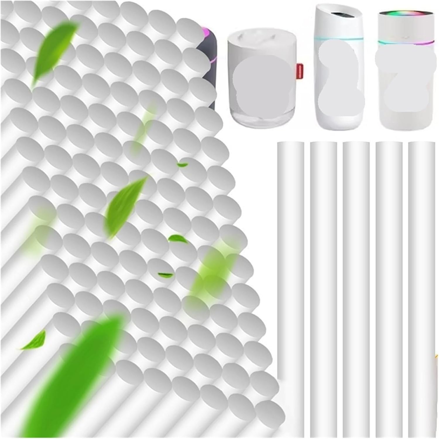 200Pcs Cotton Sponge Stick For Humidifier Filter Replacement Travel Mini Filters Sticks Aroma Diffuser Keeps Clean(90x8mm)