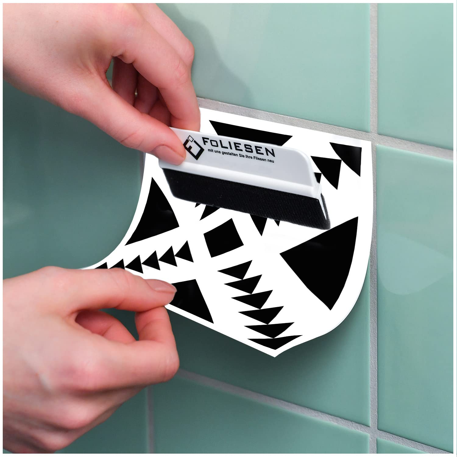 FoLIESEN - Autocollants Pour Carreaux | Carrelage Adhesif | Film Autocollant Pour Carrelage De Salle De Bains Et De Cuisine | Retirable Sans Résidus | Azteken, .:5x20 Cm / 16pcs