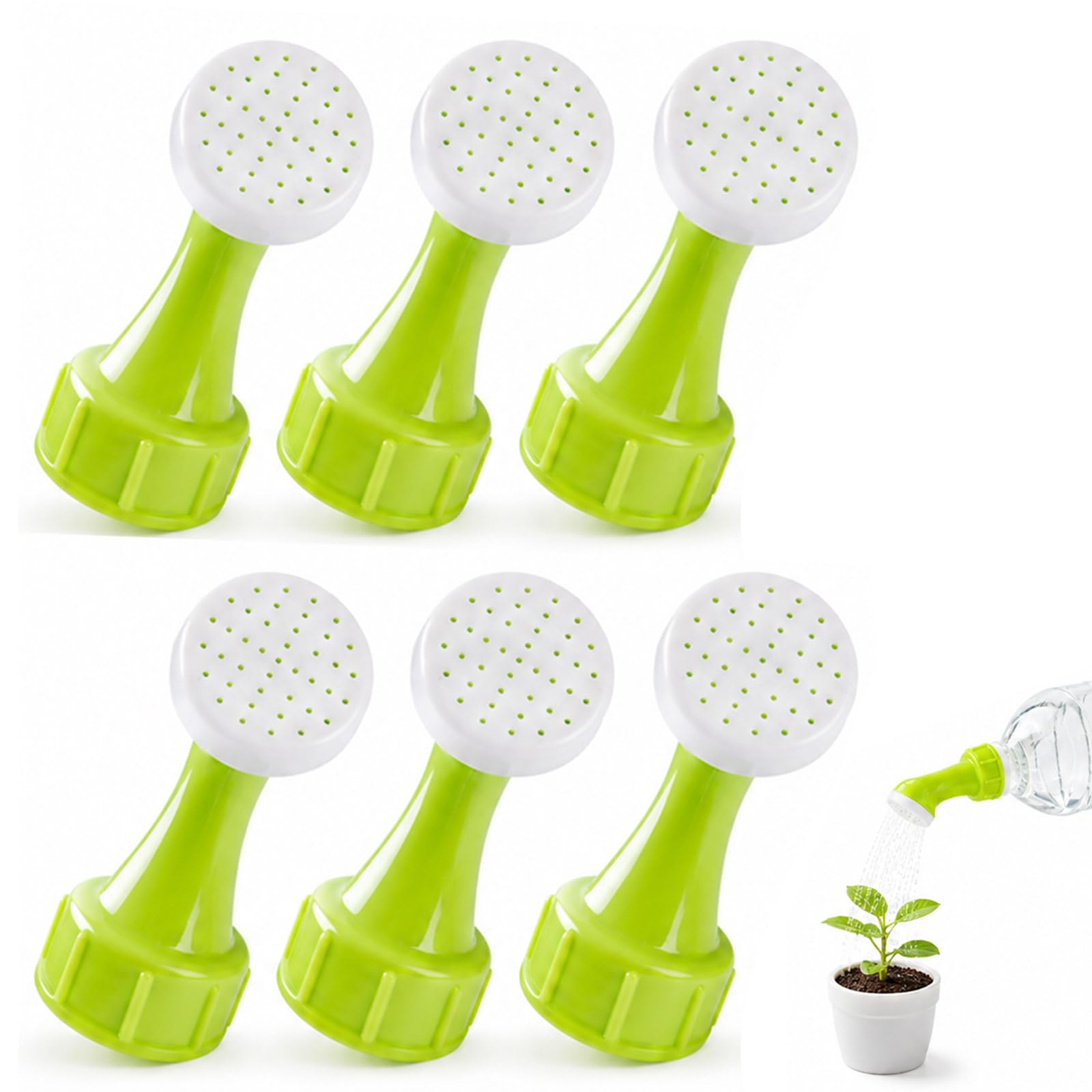 6 Pcs Bottle Top Sprinkler Heads Plant Watering Nozzle Caps for Seedlings