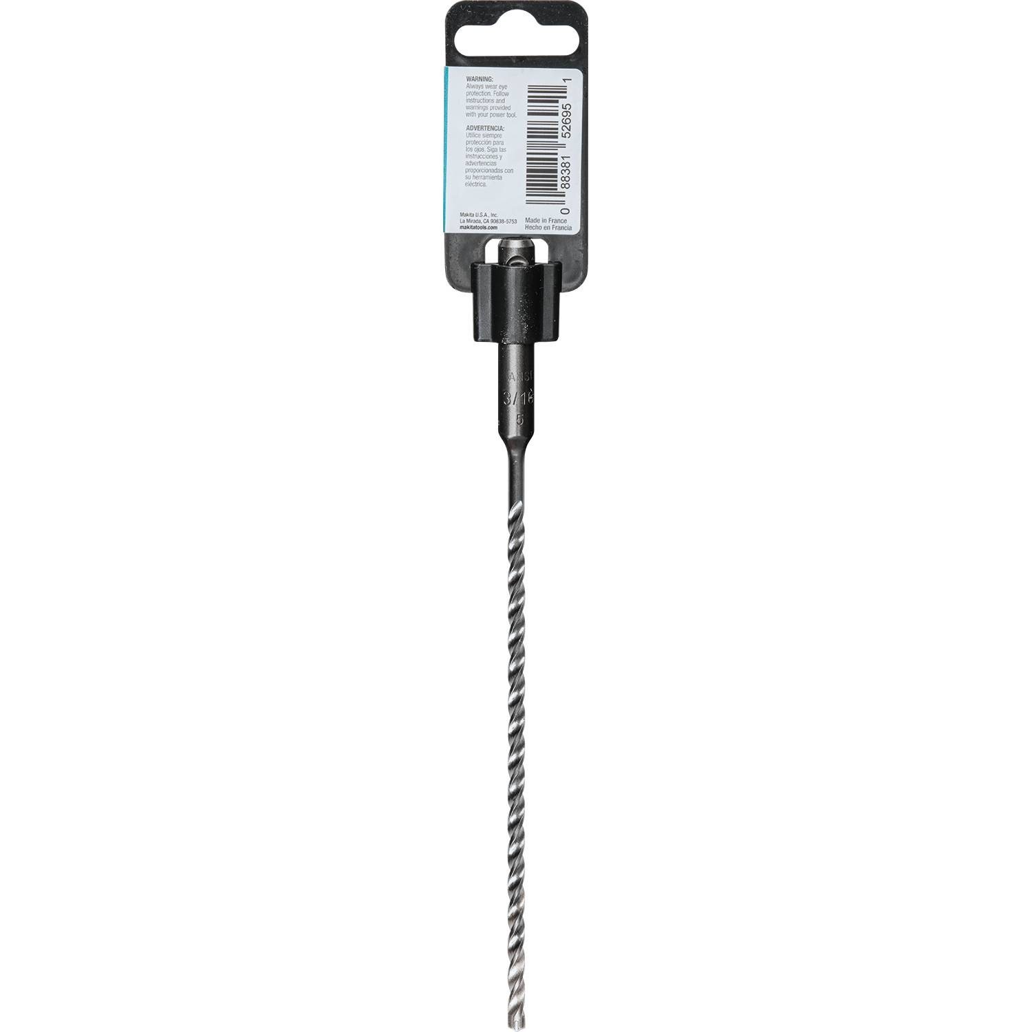 Makita B-60997 broca SDS-Plus de 3/16" x 8", 3 cortadores