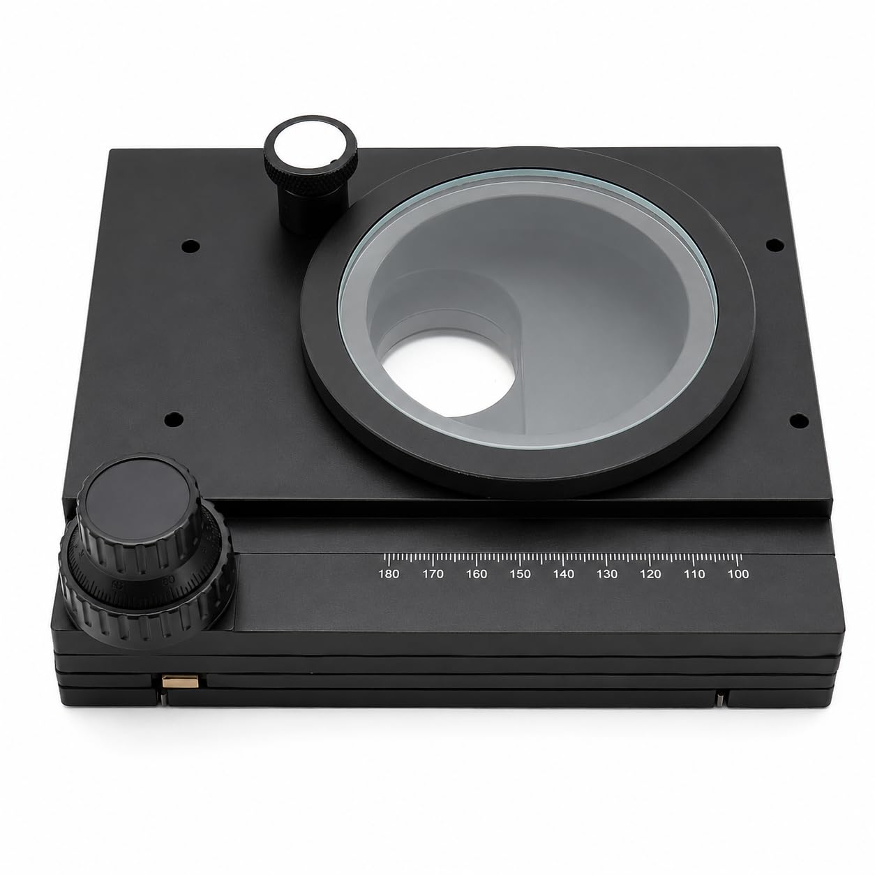 Microscopio giratorio manual XY, 60 x 55 mm, base de 360°