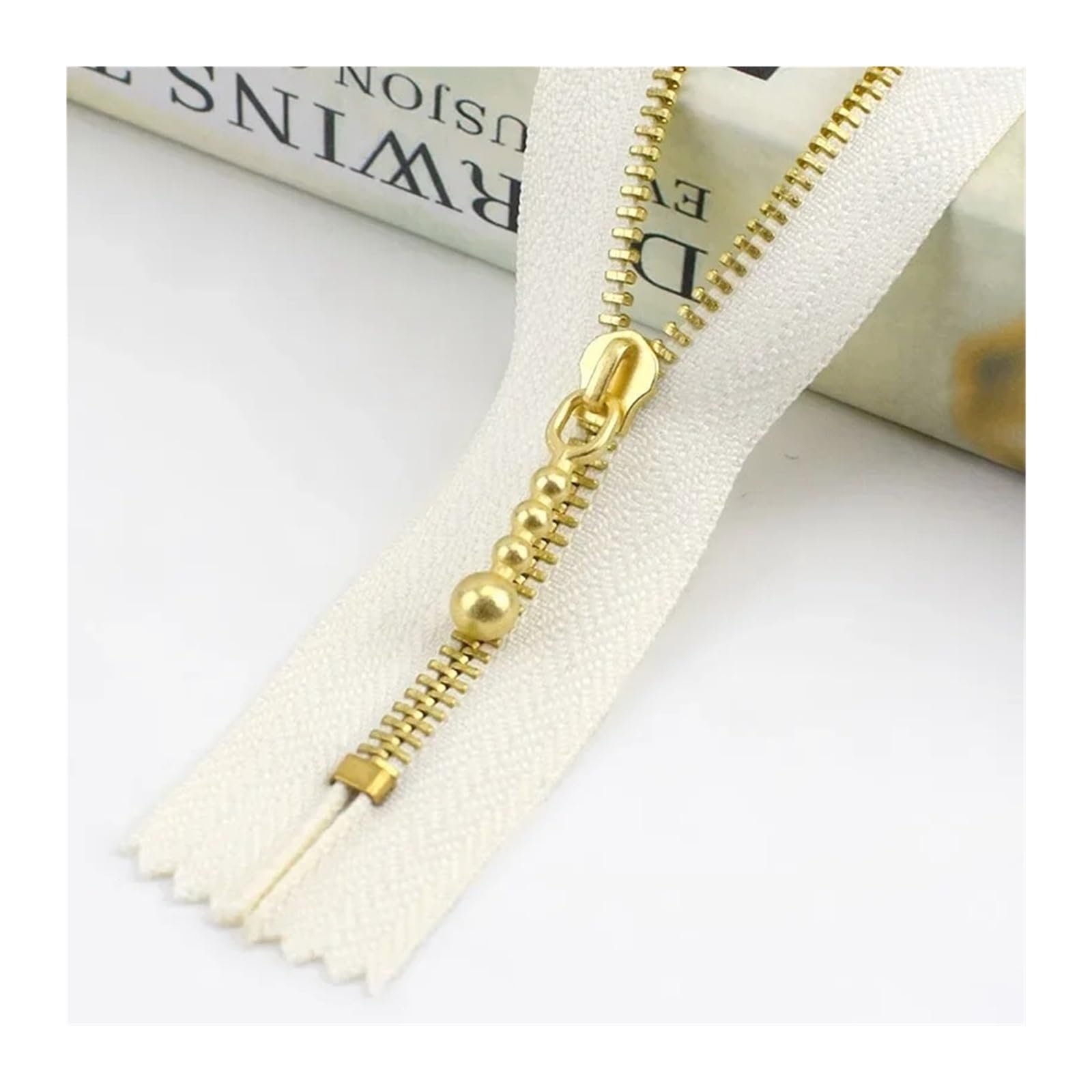 Cerniera Lampo 5/10 Pz 3 # Cerniere in metallo 12-40 cm Chiusura con cerniera chiusa for borse Scarpe Borse Kit di riparazione con cerniera Accessori for cucire Cucito Giacche ( Color : A4-16-White ,
