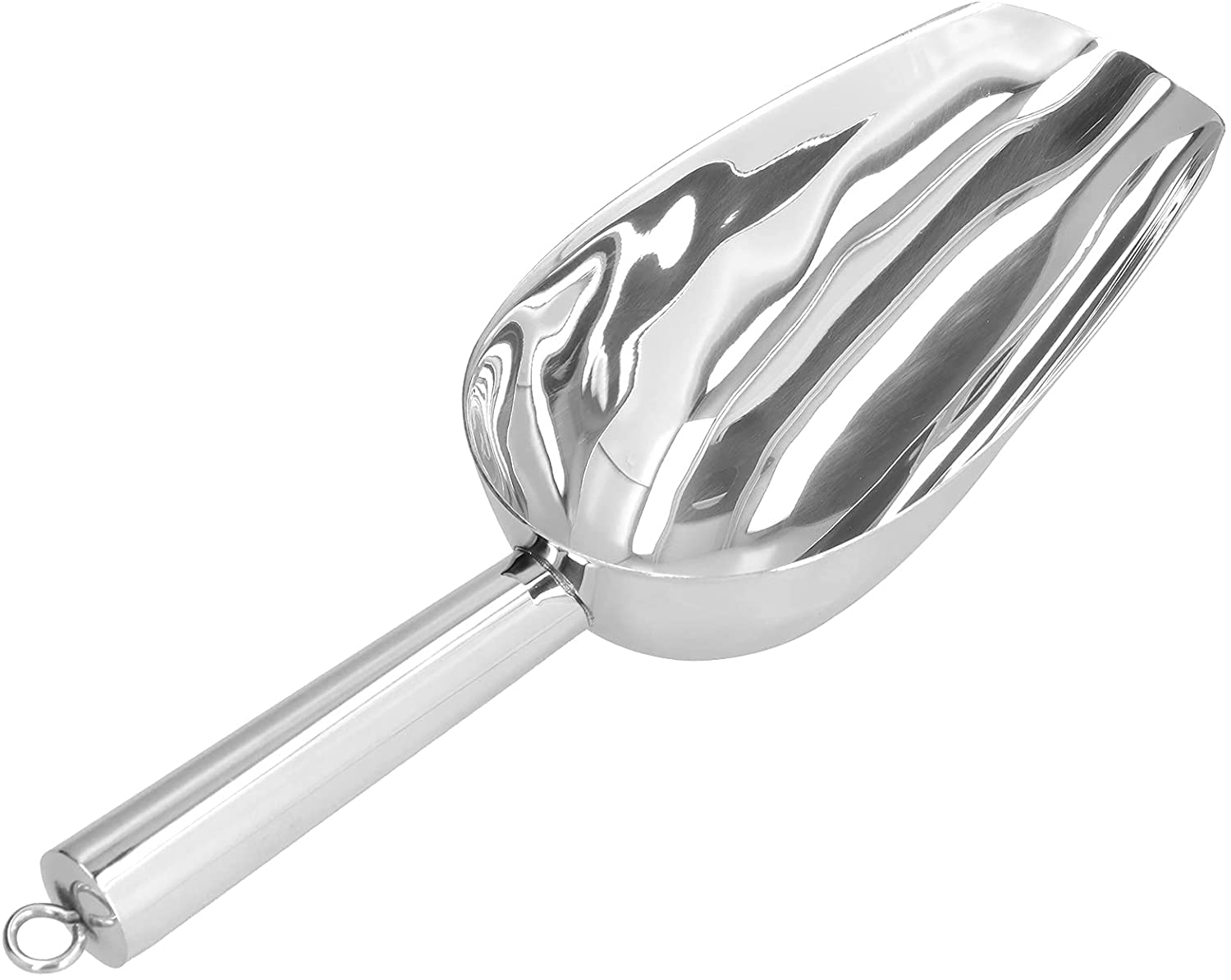 AKAZI Cuillère à Glace, Seau à Glace/Machine à Glace en Acier Inoxydable en métal en Forme de U Robuste de qualité Alimentaire pour la Maison hôtel Restaura (Or Rose) (Couleur Naturelle)